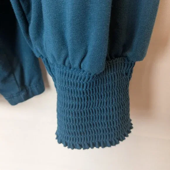 Chico's Teal V-neck Long Sleeve Top - Picture 5 of 6